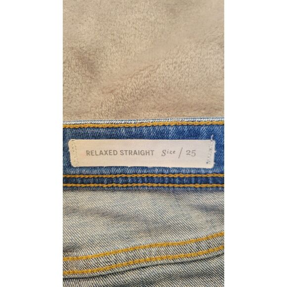 Pilcro + The Letterpress Relaxed Straight Red Stripe Button Fly Jeans - Picture 4 of 5